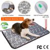 Pet Heating Pad Dog Cat Electric Heating Mat Waterproof Adjustable Warming Blanket with Chew Resistant Steel Cord Case